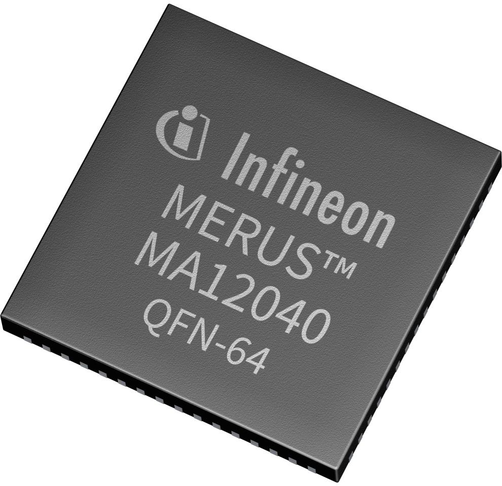 Infineon Technologies AG-MA12040XUMA1 Amplificador de audio MA12040XUMA1 Infineon Technologies AG Audio Amplifiers Speaker 4-CH Stereo 80W Class-AB 64-Pin QFN EP T/R - Arrow.com