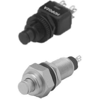 EOZ S.A.S-18.17253.30 Interruttore a pressione Switch Push Button N.O./N.C. DPDT Round Plunger 4.5A 220VAC 48VDC Maintained/Momentary Panel Mount Solder