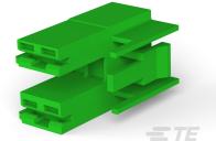 TE Connectivity-1969536-1 分立接线罩连接器 Conn Housing RCP 2 POS 3.18mm Crimp ST Cable Mount Green