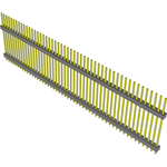Conn Board Stacker HDR 50 POS 2.54mm Solder ST Thru-Hole Bulk