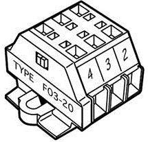 Omron-F03-20 Steckverbinder, Klemmenblöcke Conn Terminal Block F 6 POS RA