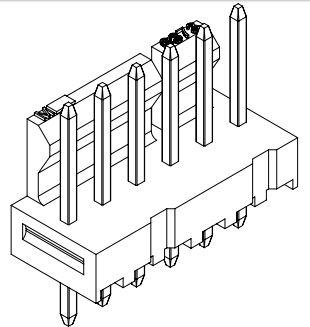 Molex-22-11-2106 Connector Headers and PCB Receptacles Conn Wire to Board HDR 10 POS 2.54mm Solder ST Top Entry Thru-Hole Bulk