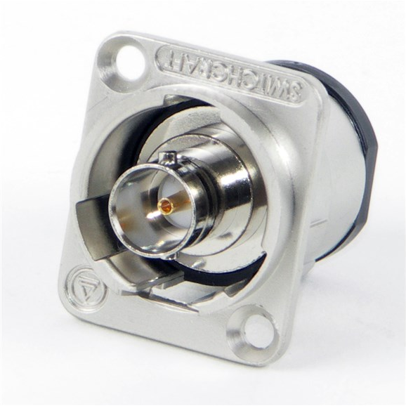 Switchcraft-EHBNC2 Connettore RF Conn BNC Adapter RCP/RCP 75Ohm ST Panel Mount Nickel