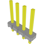 Conn Unshrouded Header HDR 4 POS 2.54mm Solder ST Top Entry Thru-Hole Bulk