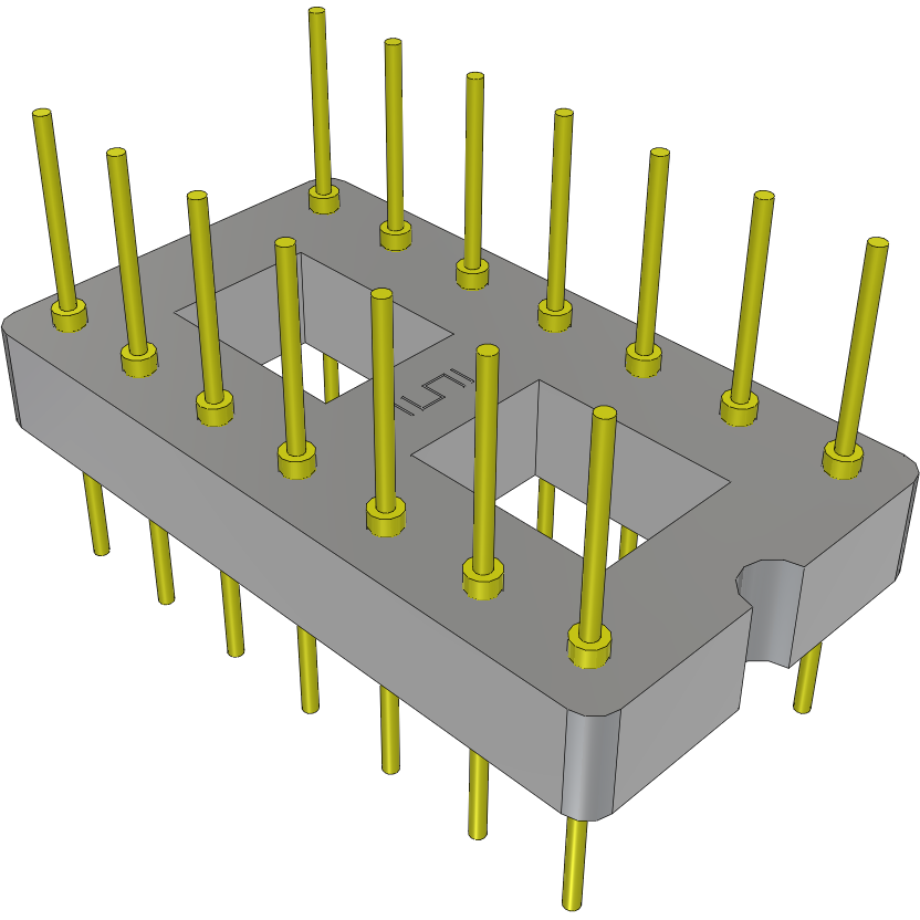 Samtec-APA-314-G-M Presa connettore Conn DIP Adapter HDR 14 POS 2.54mm ST Thru-Hole Tube