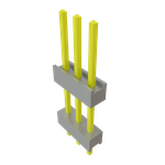 Conn Board Stacker HDR 3 POS 2.54mm Solder ST Top Entry Thru-Hole Bulk
