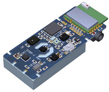 SensiEDGE-SIBA-JRA Bluetooth SensiBLE2 Certified BLE 4.2, Cortex®-M0 CPU, form factor (40x17mm), Data-Logger, Rechargeable battery.  Pressure, Temperature, Humidity, Accelerometer,  Magnetometer Microphon, UV, Light sensors