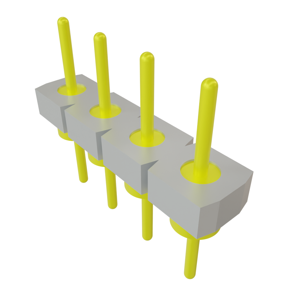 Samtec-BBL-104-G-F Connector Headers and PCB Receptacles Conn Unshrouded Header HDR 4 POS 2.54mm Solder ST Top Entry Thru-Hole Tube