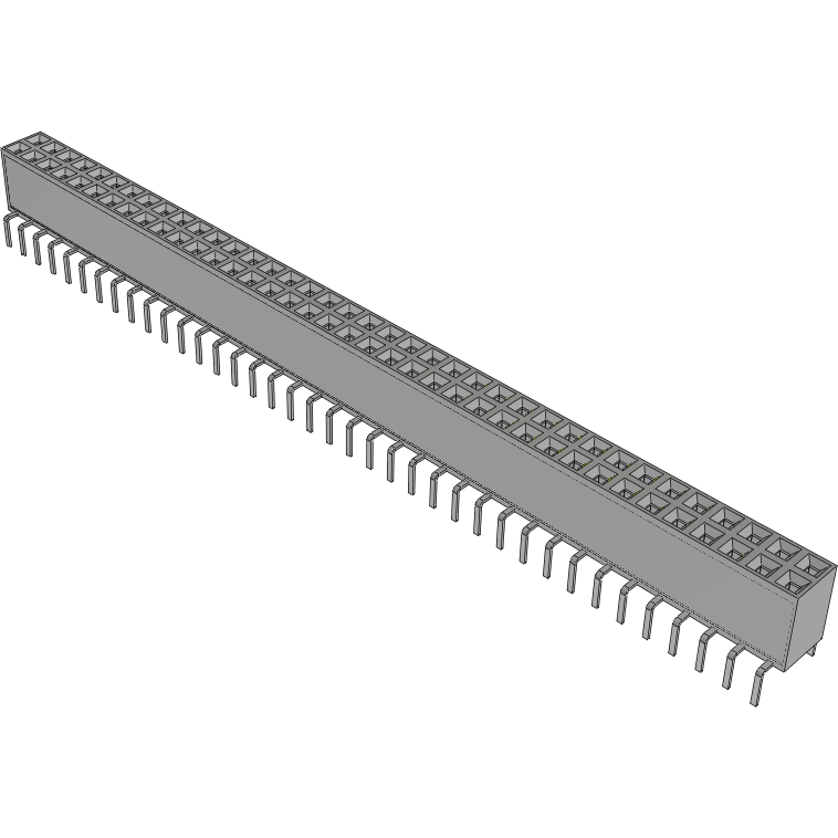 Samtec-BCS-138-L-D-PE Embases de raccordement et réceptacles PCB Conn Socket Strip SKT 76 POS 2.54mm Solder ST Top Entry Thru-Hole TIGER CLAW™ Tube