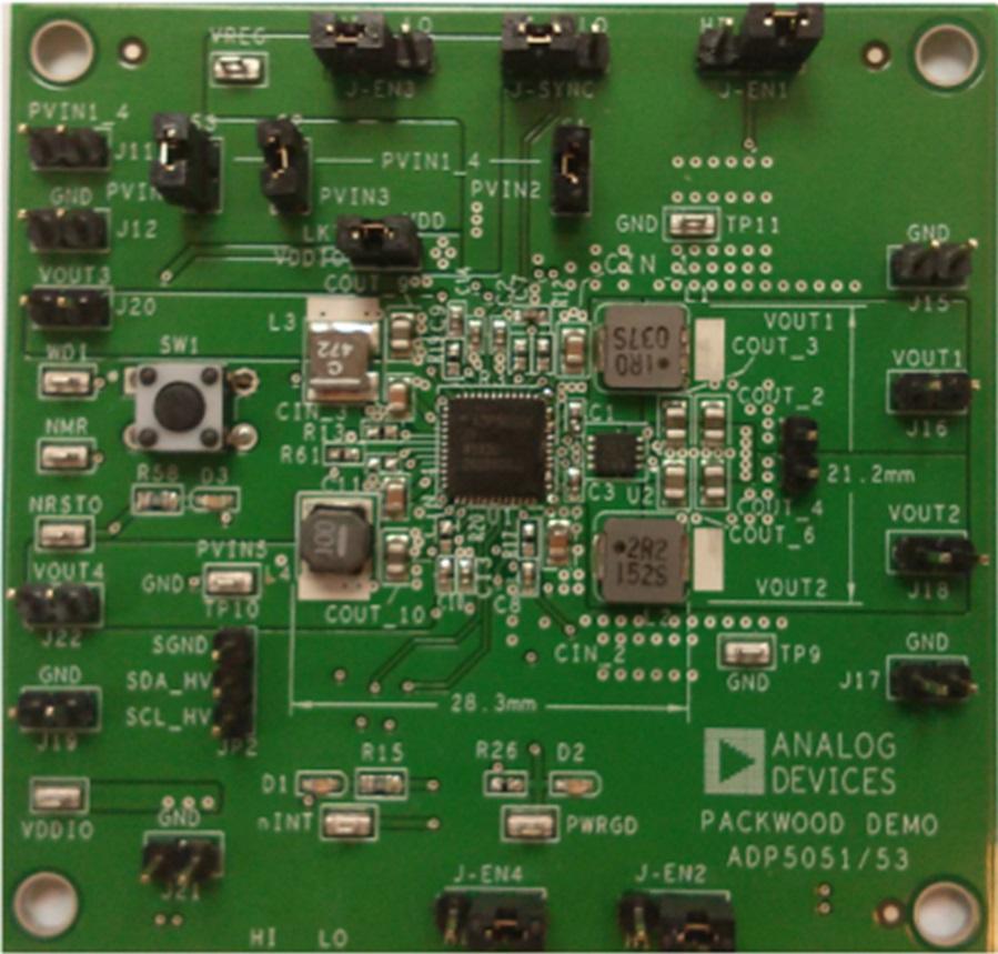 Analog Devices-ADP5053-EVALZ Power Management Development Boards and Kits ADP5053ACPZ-R7 Special Purpose Voltage Regulator Evaluation Board Medical