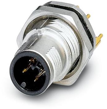 PHOENIX CONTACT-1558535 Sensor Accessories Sensor/actuator flush-type plug, 4-pos., M12 SPEEDCON, shielded, A-coded, rear/screw mounting with Pg9thread, with straight solder connection, design with 12 mm long solder pins