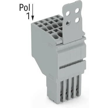 WAGO-2020-212/135-000 Steckverbinder, Klemmenblöcke 2-Conductor Female Connector, Strain relief plate, 1.5 mm2, 12-pole