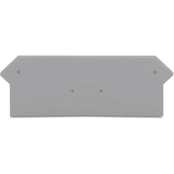 WAGO-280-316 Steckverbinderzubehör Connector Accessories End and Intermediate Plate Straight Polyamide 6/6 Gray Box