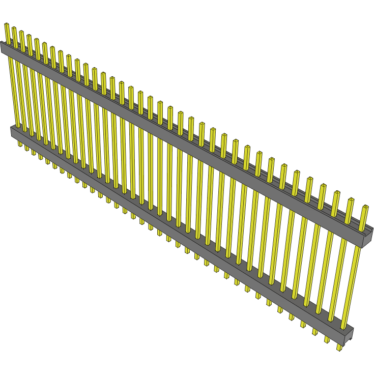 Samtec-DW-36-13-T-S-950 Cabezales del conector y receptáculos PCB Conn Board Stacker HDR 36 POS 2.54mm Solder ST Top Entry Thru-Hole Bulk