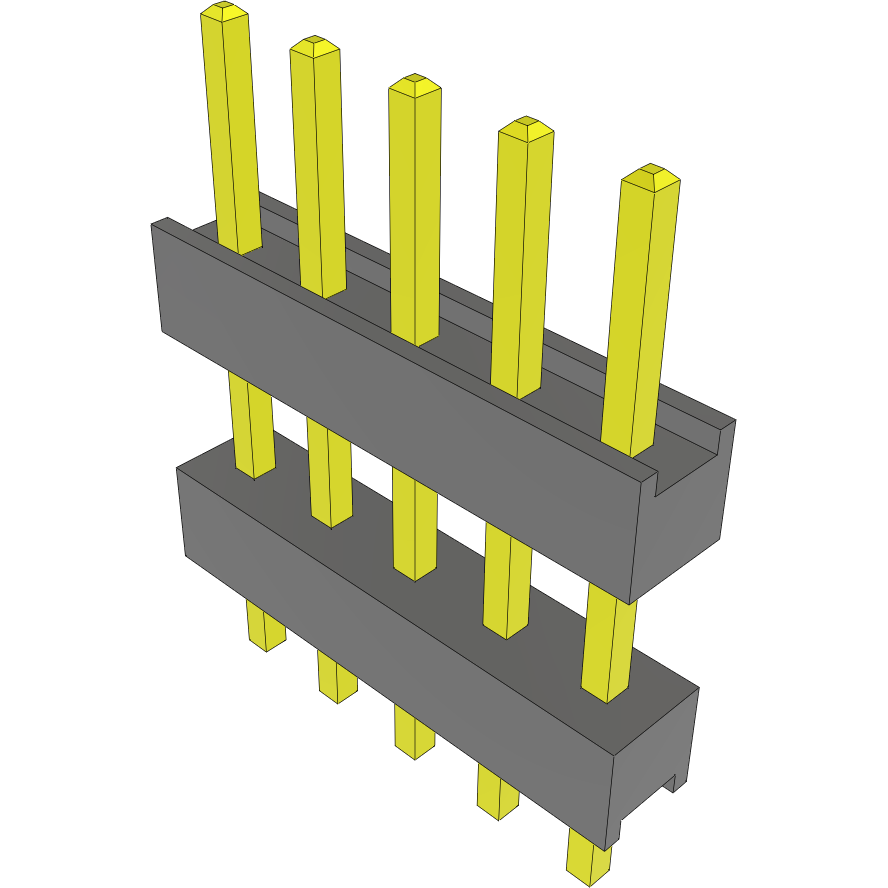 Samtec-DW-05-15-T-S-340 连接器插头及 PCB 插座 Conn Board Stacker HDR 5 POS 2.54mm Solder ST Top Entry Thru-Hole Bulk