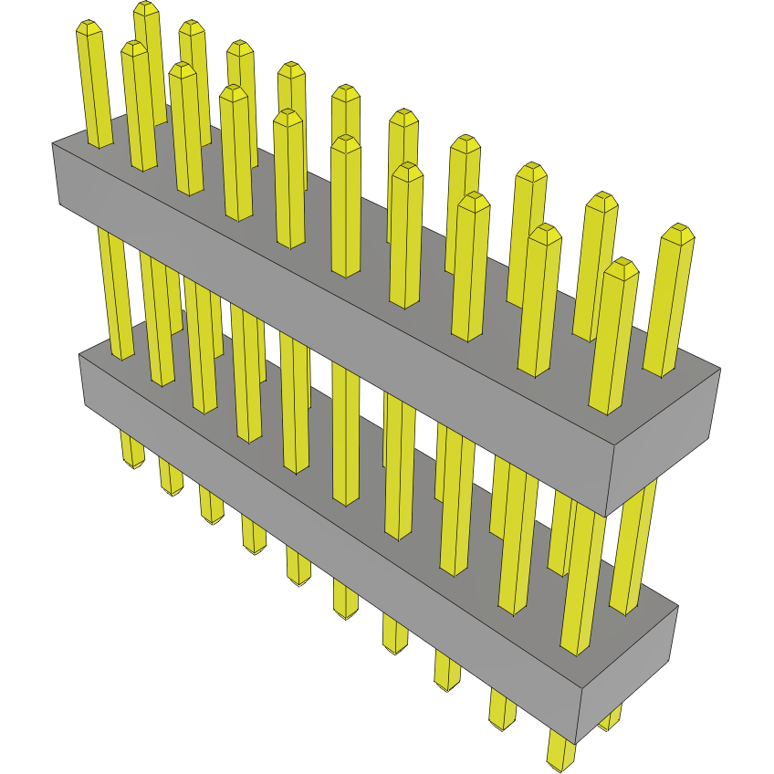 Samtec-TW-10-10-L-D-370-100 Piastre connettori e prese PCB Conn Board Stacker HDR 20 POS 2mm Solder ST Thru-Hole Bulk
