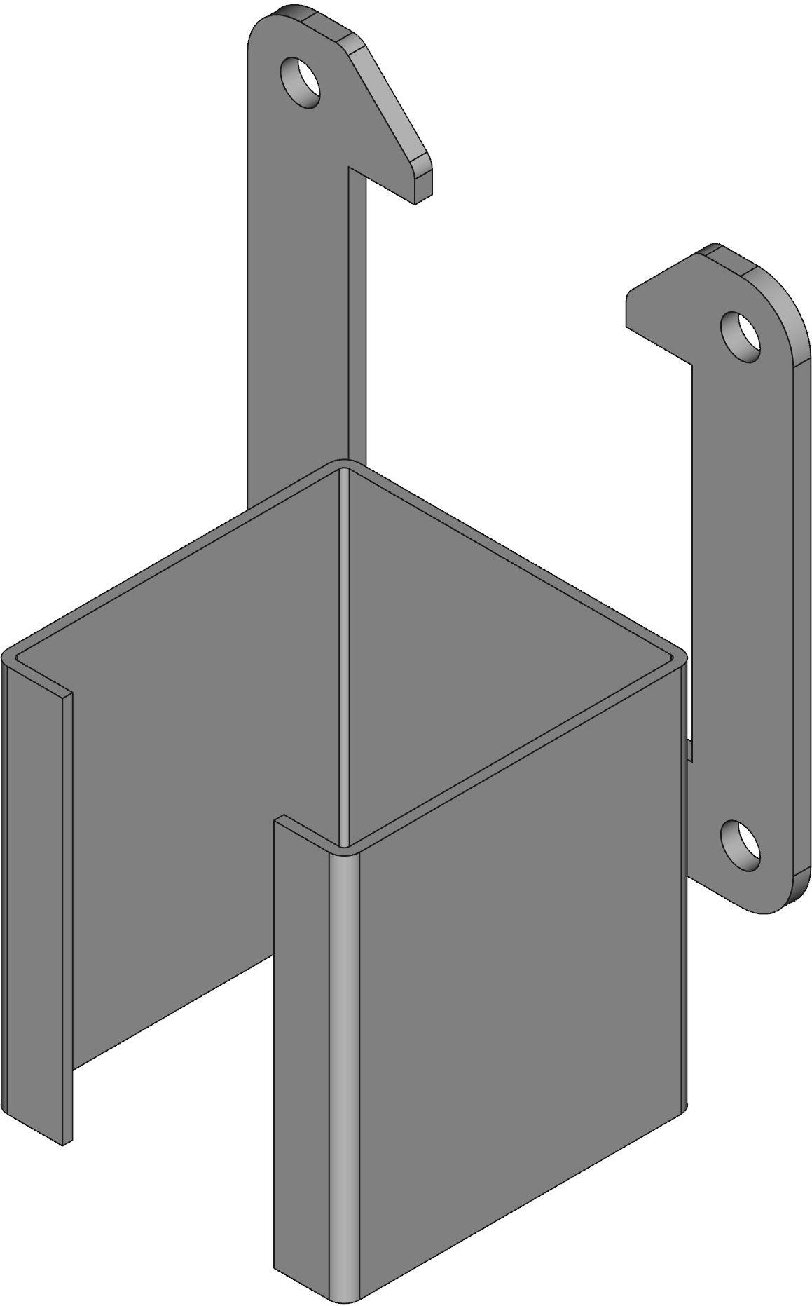 Hammond Manufacturing-1485BM3 Kabelzubehör Cable Accessories Nipple Square Steel Gray