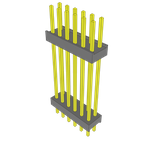 Conn Board Stacker HDR 12 POS 2.54mm Solder ST Top Entry Thru-Hole Bulk