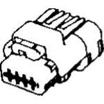 Conn Housing F 4 POS 3.33mm Crimp ST Cable Mount Black