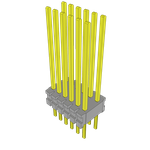 Conn Unshrouded Header HDR 12 POS 1.27mm Solder ST Top Entry Thru-Hole Bulk