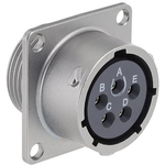 Eaton-UT0X014E5PY Steckverbinder, rund Conn Circular PIN 5 POS Solder Cup ST Flange Mount 5 Terminal 1 Port