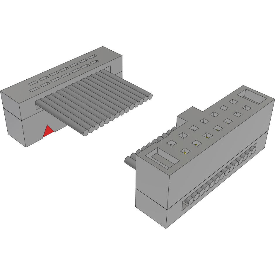 Samtec-FFSD-07-D-12.00-01-N-R Flachband Kabelbaugruppen Cable Assembly 0.304m 30AWG 1.27mm 14 to 14POS IDC Connector to IDC Connector F-F TIGER EYE™ Bulk