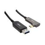 Bulgin Components PLC-AOUS3/010 USB Kabelbaugruppen USB 3.2 Gen2 Active Optical Cable, A male to C male PVC jacket no screws, right angle 10m