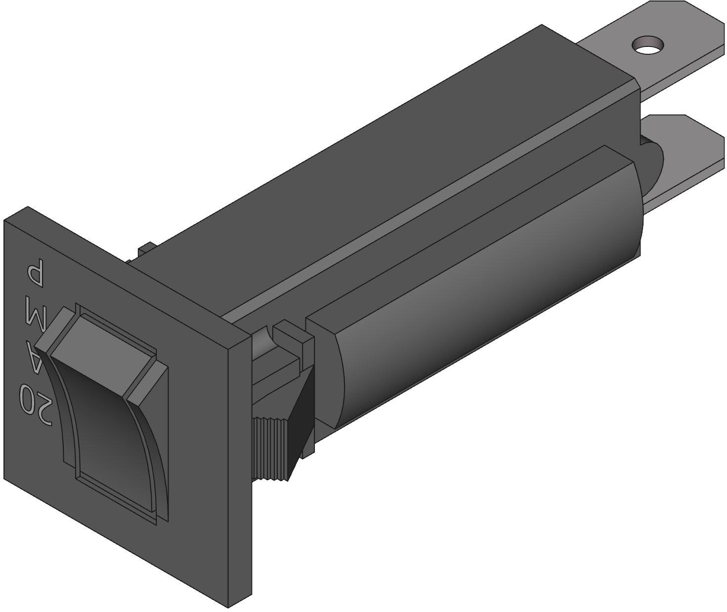 Hammond Manufacturing-1584B20 断路器 Circuit Breaker 1Pole 20A
