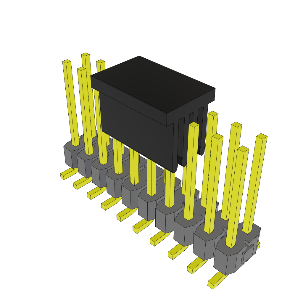 Samtec-TSM-110-03-L-DV-P Connector Headers and PCB Receptacles Conn Unshrouded Header HDR 20 POS 2.54mm Solder ST Top Entry SMD Tube