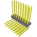 Conn Unshrouded Header HDR 16 POS 2.54mm Solder RA Side Entry Thru-Hole Bulk