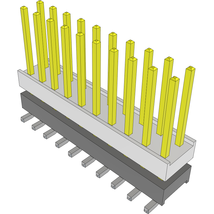 Samtec-HW-10-09-S-D-300-SM Connector Headers and PCB Receptacles Conn Board Stacker HDR 20 POS 2.54mm Solder ST Top Entry SMD Tube
