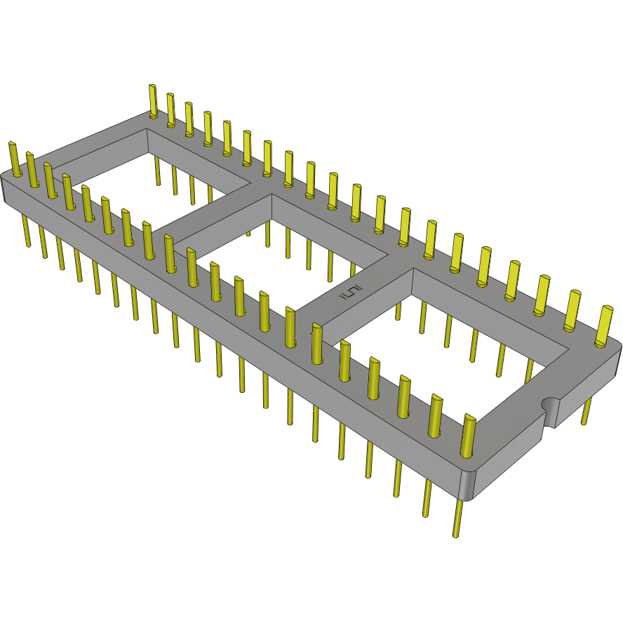 Samtec-APA-640-T-C Prise de raccordement Conn DIP Adapter HDR 40 POS 2.54mm ST Thru-Hole Bulk