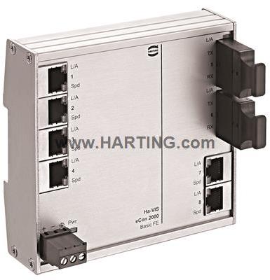 HARTING Technology Group-24020062100 Ethernet Switches Ethernet Switch 6-Port 100Mbps