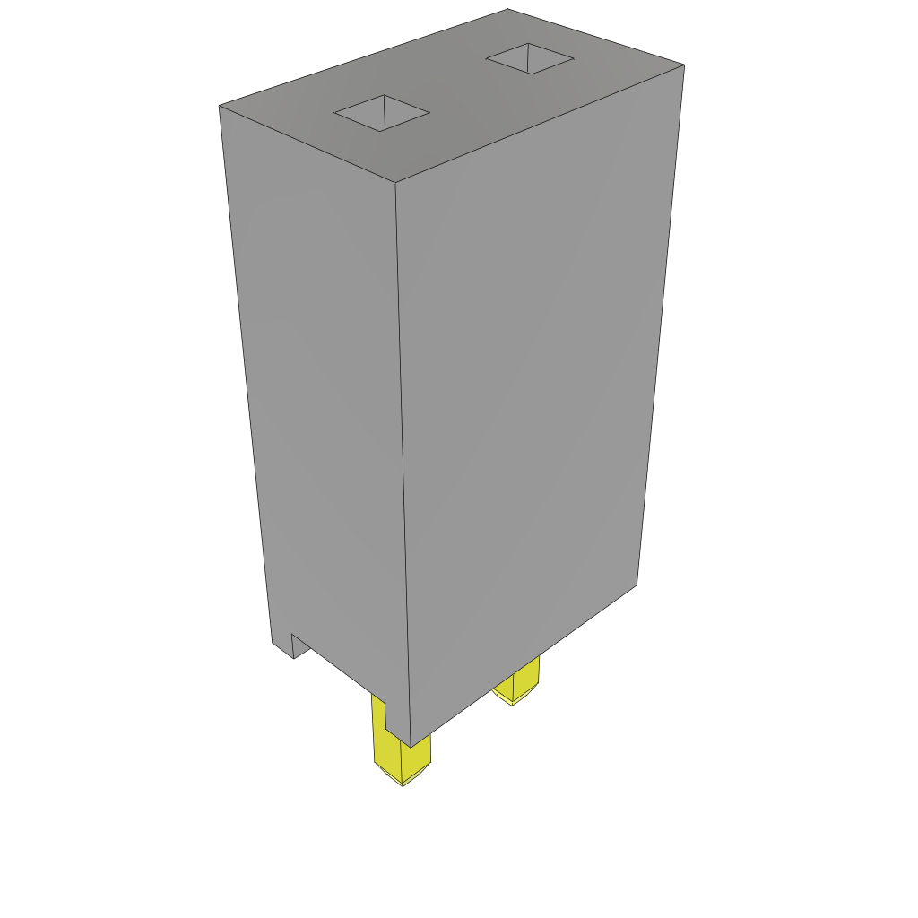 Samtec-SSQ-101-21-S-D Steckverbinderleisten und Leiterplattenbuchsen Conn Socket Strip SKT 2 POS Solder ST Top Entry Thru-Hole Bulk