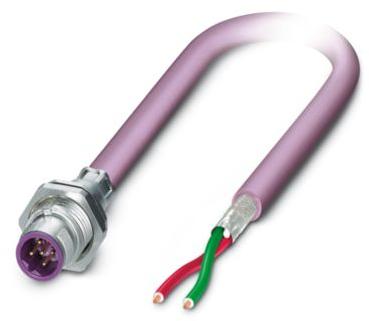 PHOENIX CONTACT-1534368 null Cable Assembly Circular 2m 24AWG M12 Circular 2 Straight