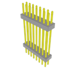 Conn Board Stacker HDR 16 POS 2mm Solder ST Thru-Hole Bulk