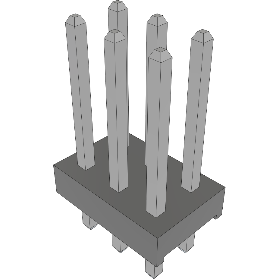 Samtec-MTMM-103-06-T-D-255 Connector Headers and PCB Receptacles Conn Unshrouded Header HDR 6 POS 2mm Solder ST Thru-Hole Bulk