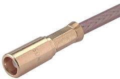 HUBER+SUHNER-21_MCX-50-2-13/111_NE RF-Steckverbinder Conn MCX 0Hz to 6GHz 50Ohm Crimp ST Cable Mount F Gold Over Nickel Single