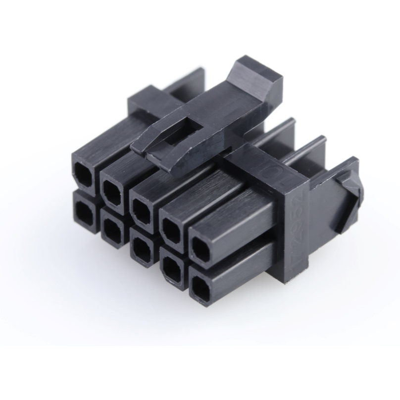 Molex-1729521002 Einzeladersteckverbinder, Gehäuse Conn Housing RCP 10 POS 3mm Crimp ST Cable Mount Black Micro-Fit 3.0™ Bag