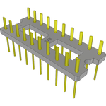 Conn DIP Adapter HDR 20 POS 2.54mm ST Thru-Hole Bulk