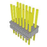 Conn Unshrouded Header HDR 14 POS 1.27mm Solder ST Top Entry Thru-Hole Bulk