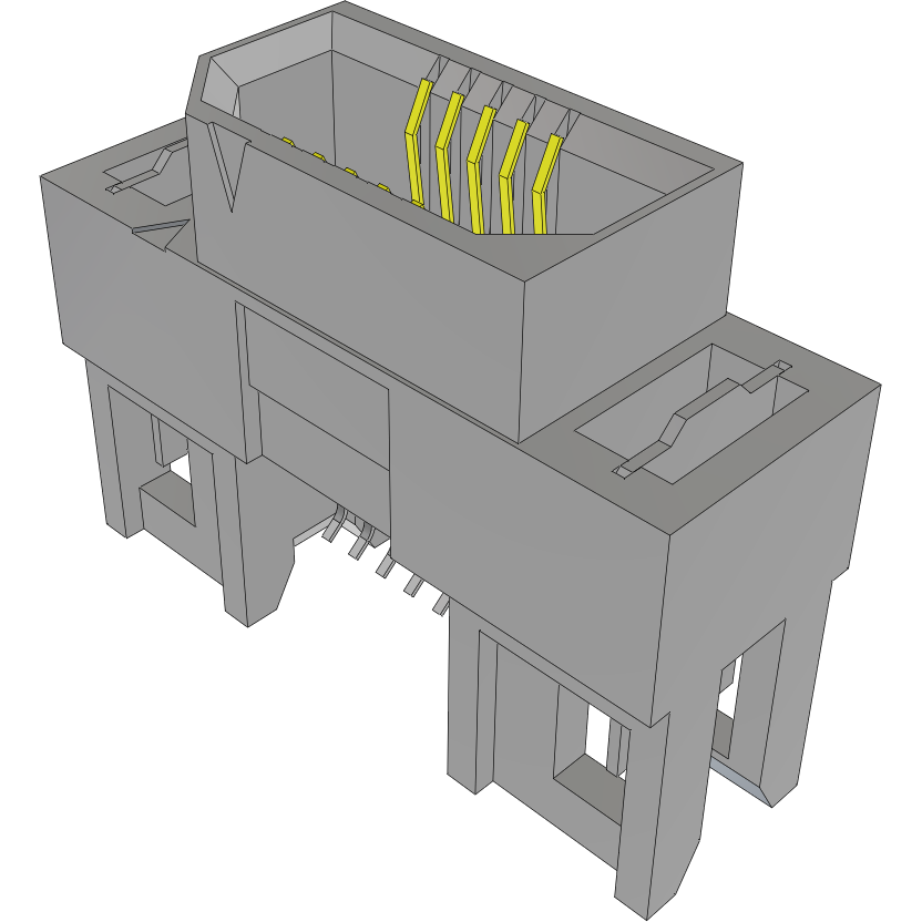 Samtec-ERF8-005-01-L-D-EM2-TR Piastre connettori e prese PCB Conn Micro High Speed Socket Strip SKT 10 POS 0.8mm Solder ST Edge Mount T/R