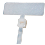 NTE Electronics-04-0418FL9 Kabelbinder Cable Ties, Identification Nylon Natural 25mm Bag