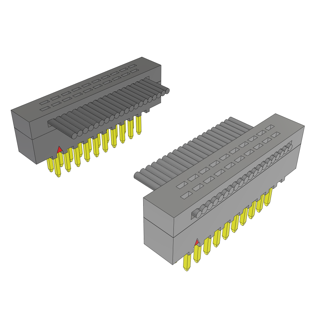 Samtec-FFMD-10-D-02.00-01 Assemblaggio cavo a nastro piatto Cable Assembly 0.05m 30AWG 0.64mm 20 to 20 POS IDC Connector to IDC Connector M-M TIGER EYE™ Clamshell