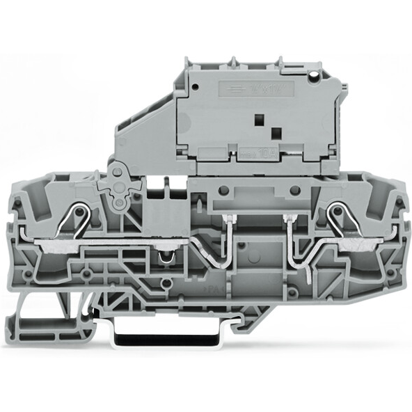 WAGO-2006-1631/1000-542 Steckverbinder, Klemmenblöcke 2-Conductor fuse disconnect Terminal Block with pivoting fuse holder, for miniature metric fuse 1-4 Inch x 11-4 Inch , 30 - 65 V, with blown fuse indication by LED