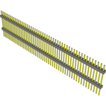 Conn Board Stacker HDR 50 POS 2.54mm Solder ST Top Entry Thru-Hole Bulk
