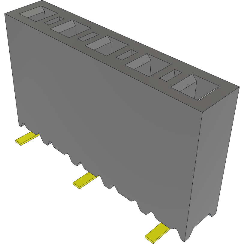 Samtec-SSM-105-LM-SV-BE Embases de raccordement et réceptacles PCB Conn Socket Strip SKT 5 POS 2.54mm Solder ST Bottom Entry SMD Tube