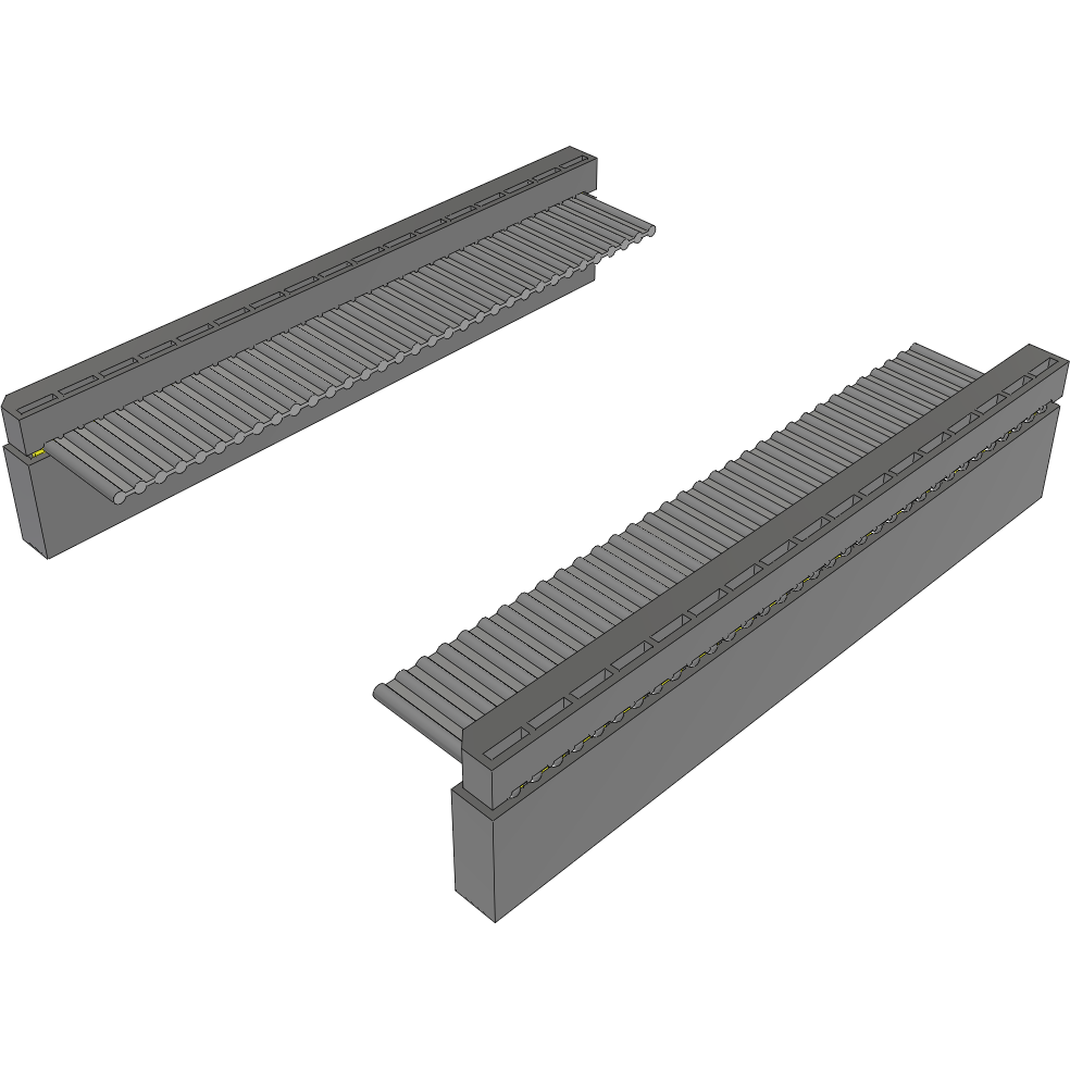 Samtec-IDSS-17-D-05.00-G Flachband Kabelbaugruppen Cable Assembly 0.127m 28AWG 2.54mm 17 to 17 POS IDC Connector to IDC Connector F-F Bulk