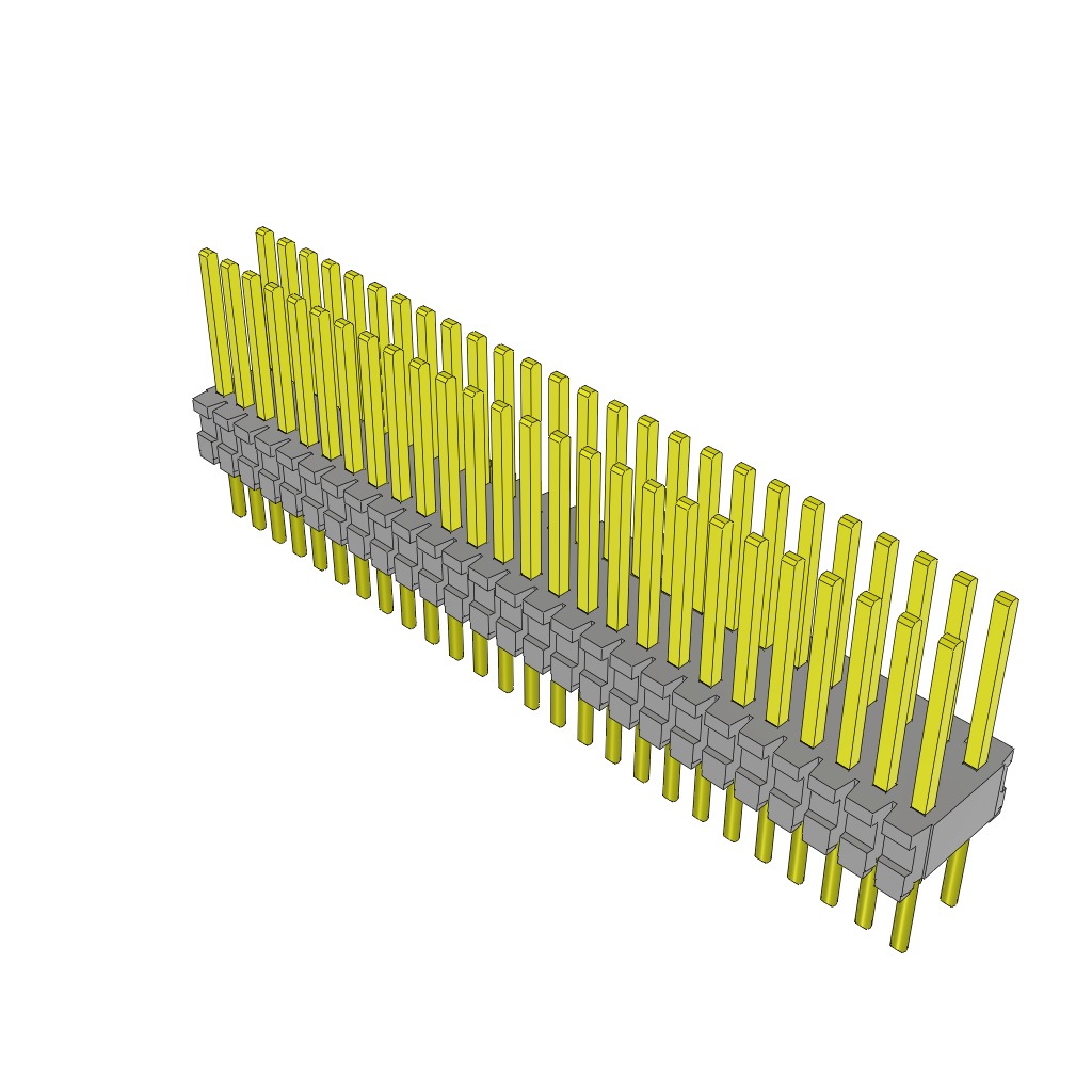 Samtec-TMS-126-01-G-D Embases de raccordement et réceptacles PCB Conn Unshrouded Header HDR 52 POS 1.27mm Solder ST Top Entry Thru-Hole Tube