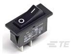 TE Connectivity-PRGSA1-16F-BR000 Wippschalter Switch Rocker ON OFF SPST Quick Connect Curved Rocker 10A 250VAC Tray